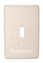 Stonique® Single Toggle Switch Plate Cover in Linen